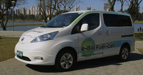 Nissan представила электромобиль, заправляемый спиртом